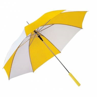 Automatický dáždnik - biela žltá